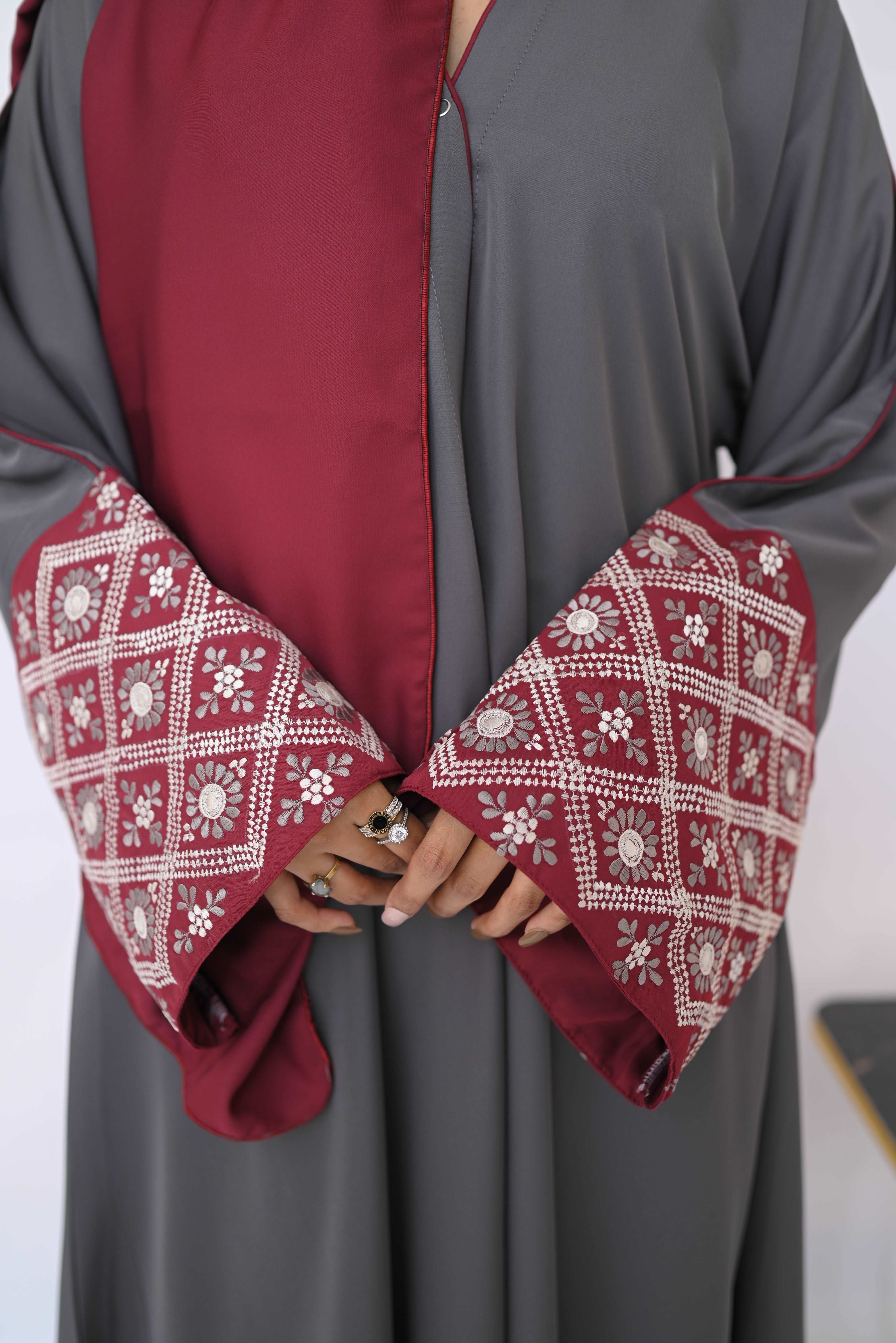 Elegant Embroidered Abaya