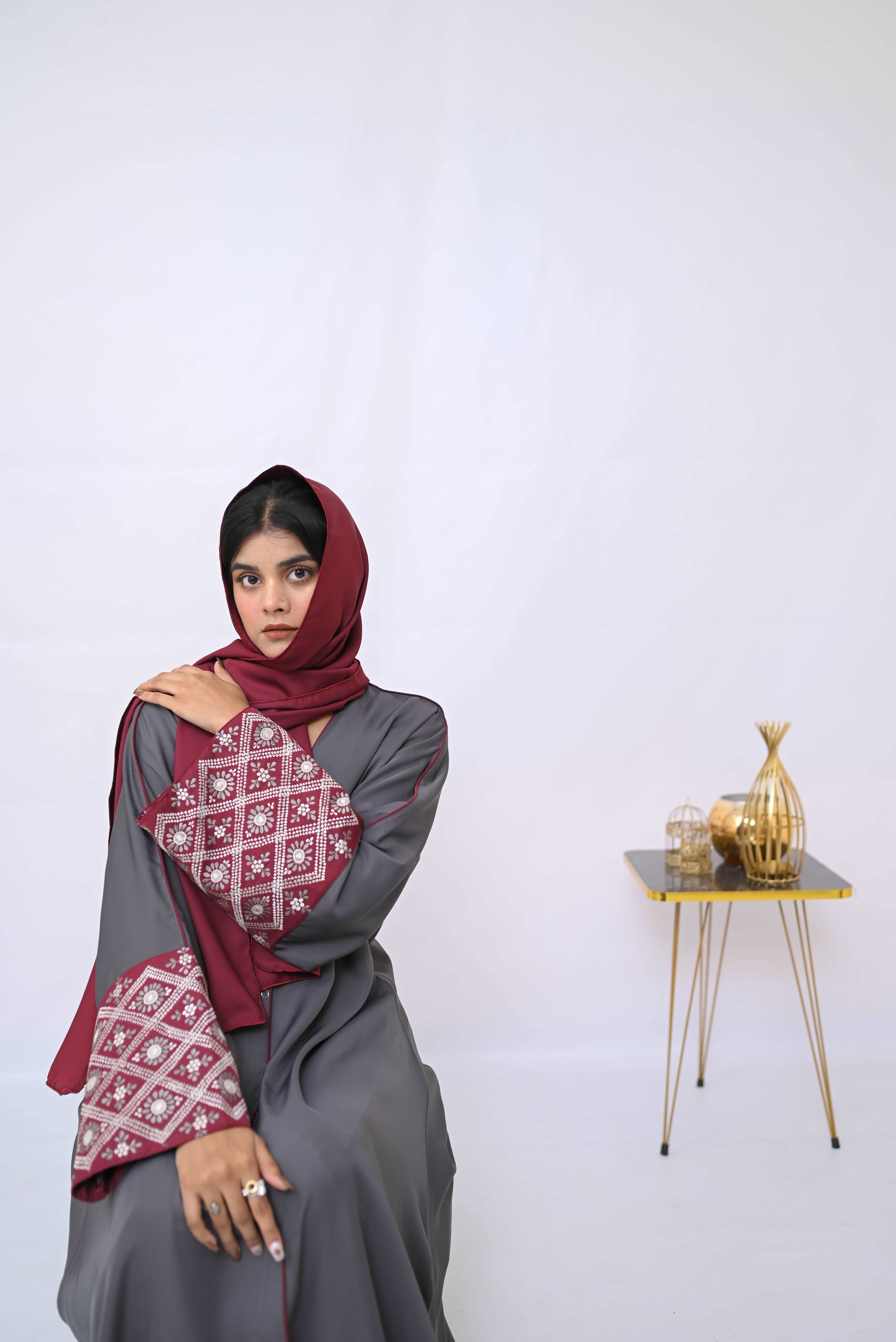 Elegant Embroidered Abaya