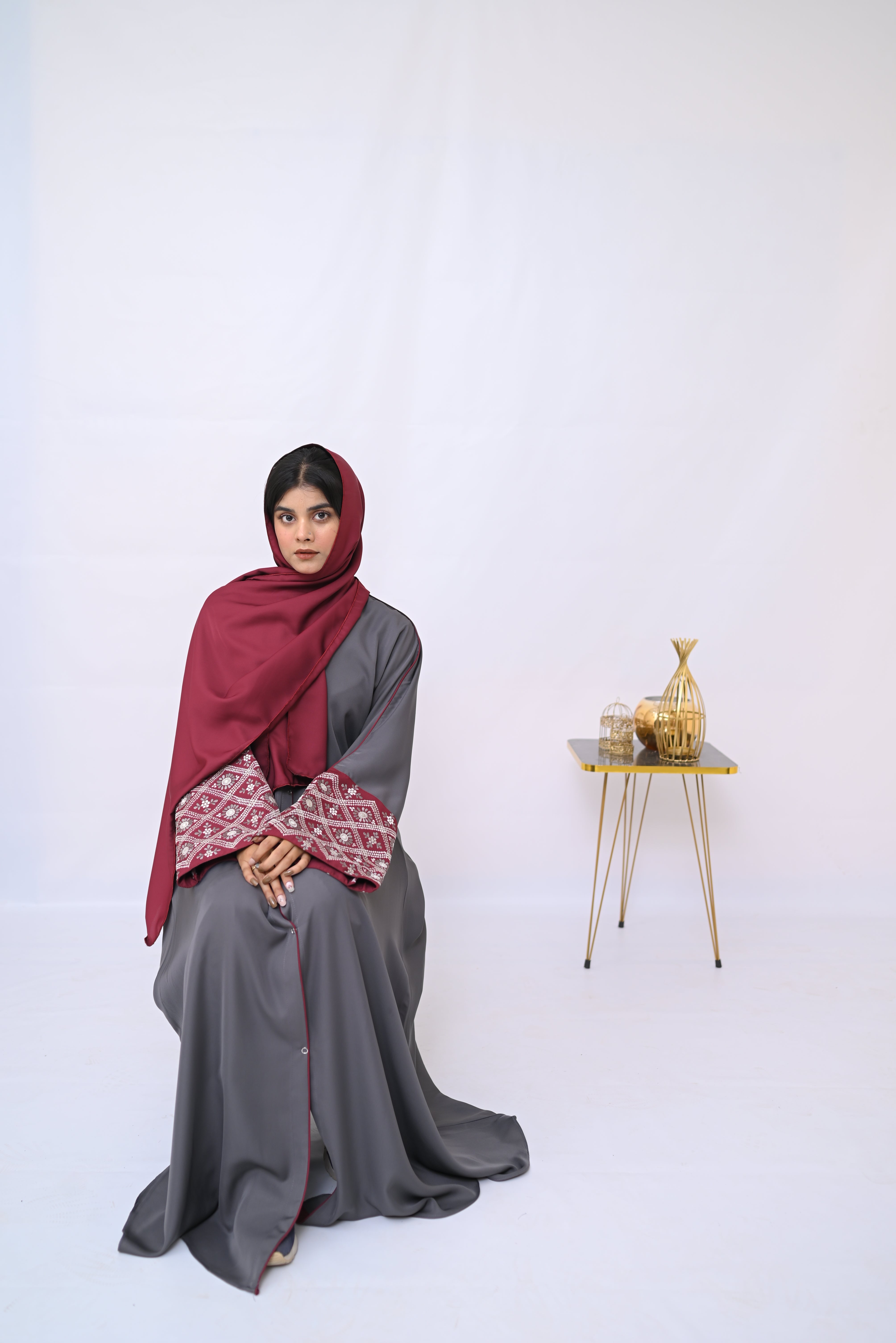 Elegant Embroidered Abaya