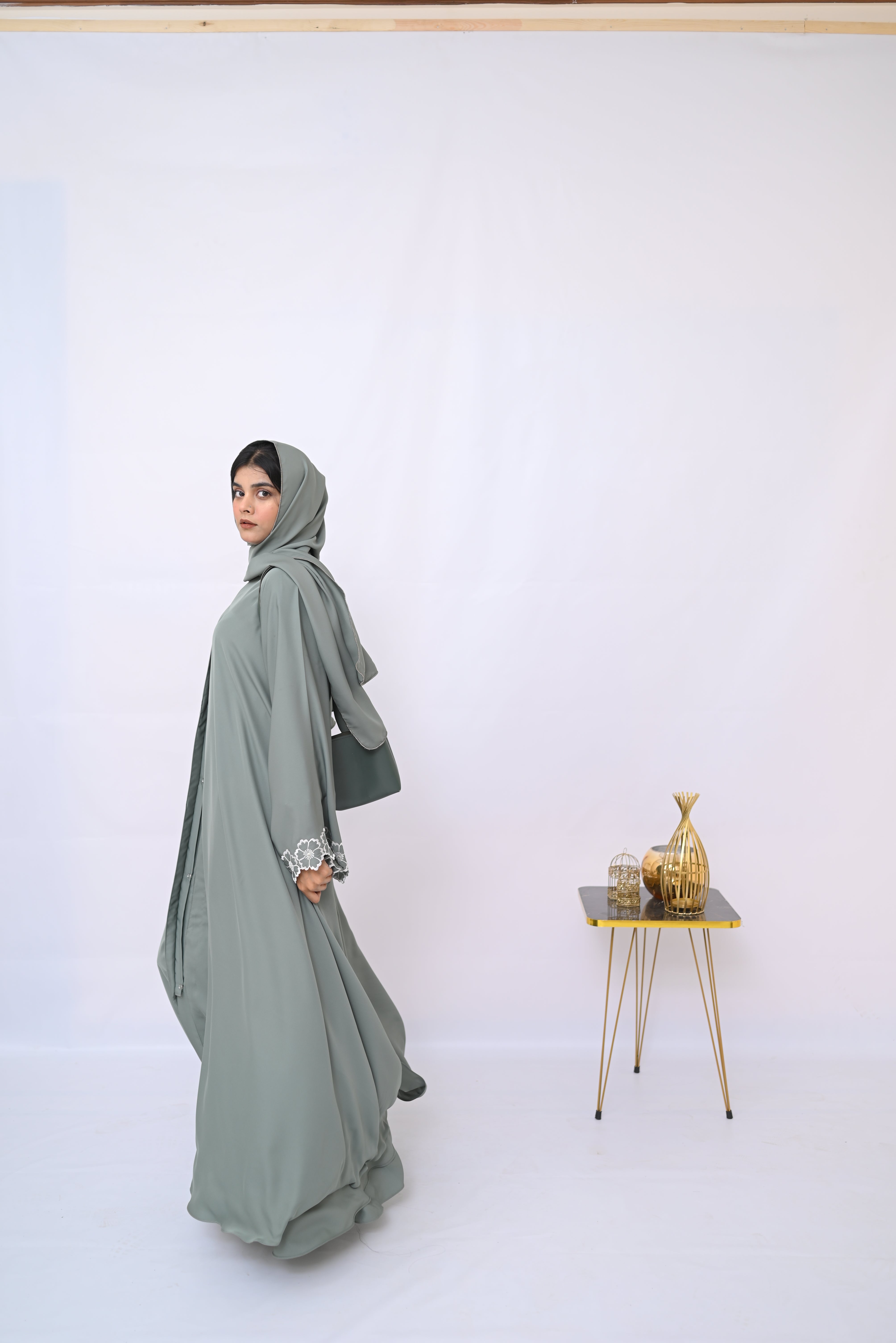 Dania's Floral Embroidered Abaya