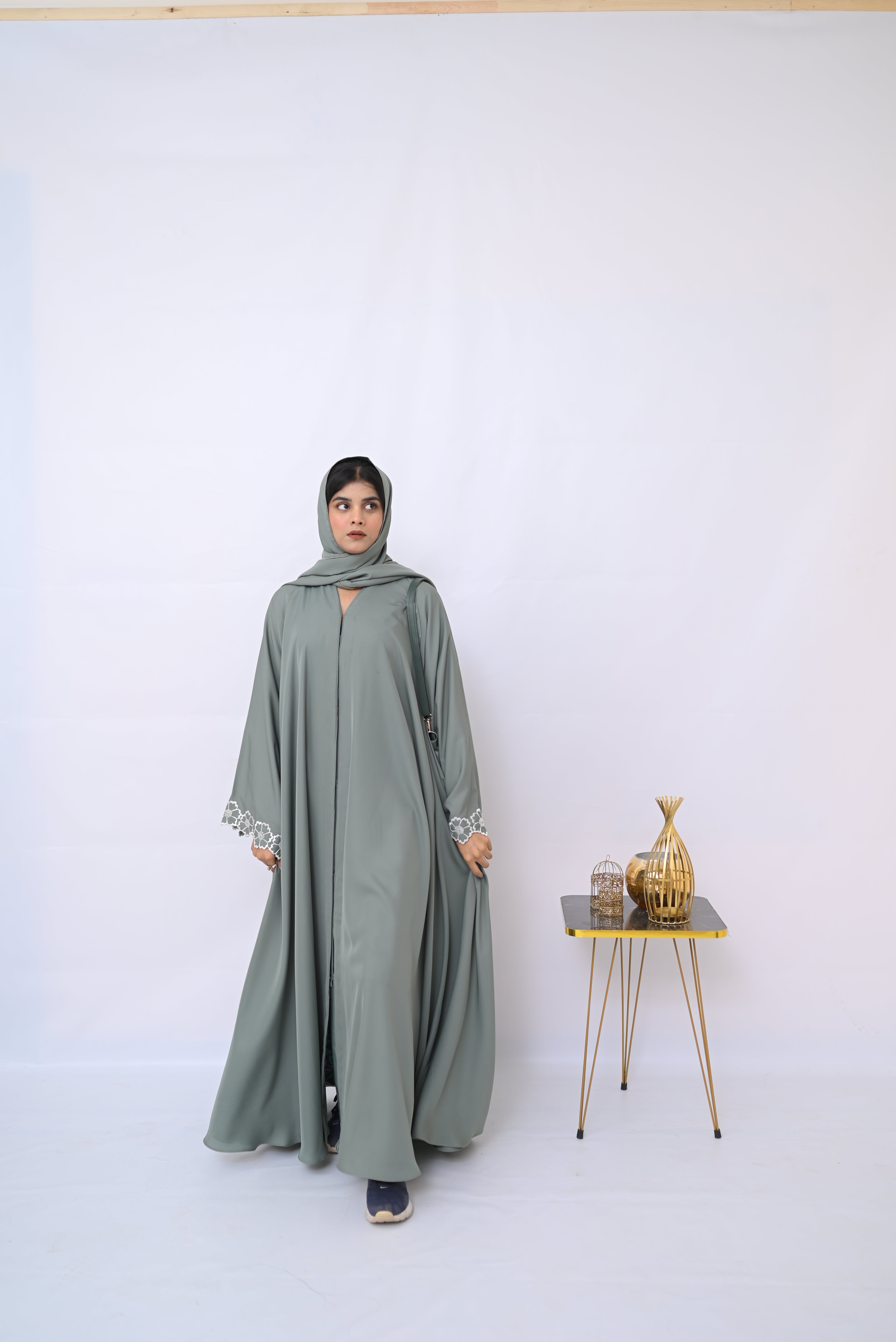 Dania's Floral Embroidered Abaya