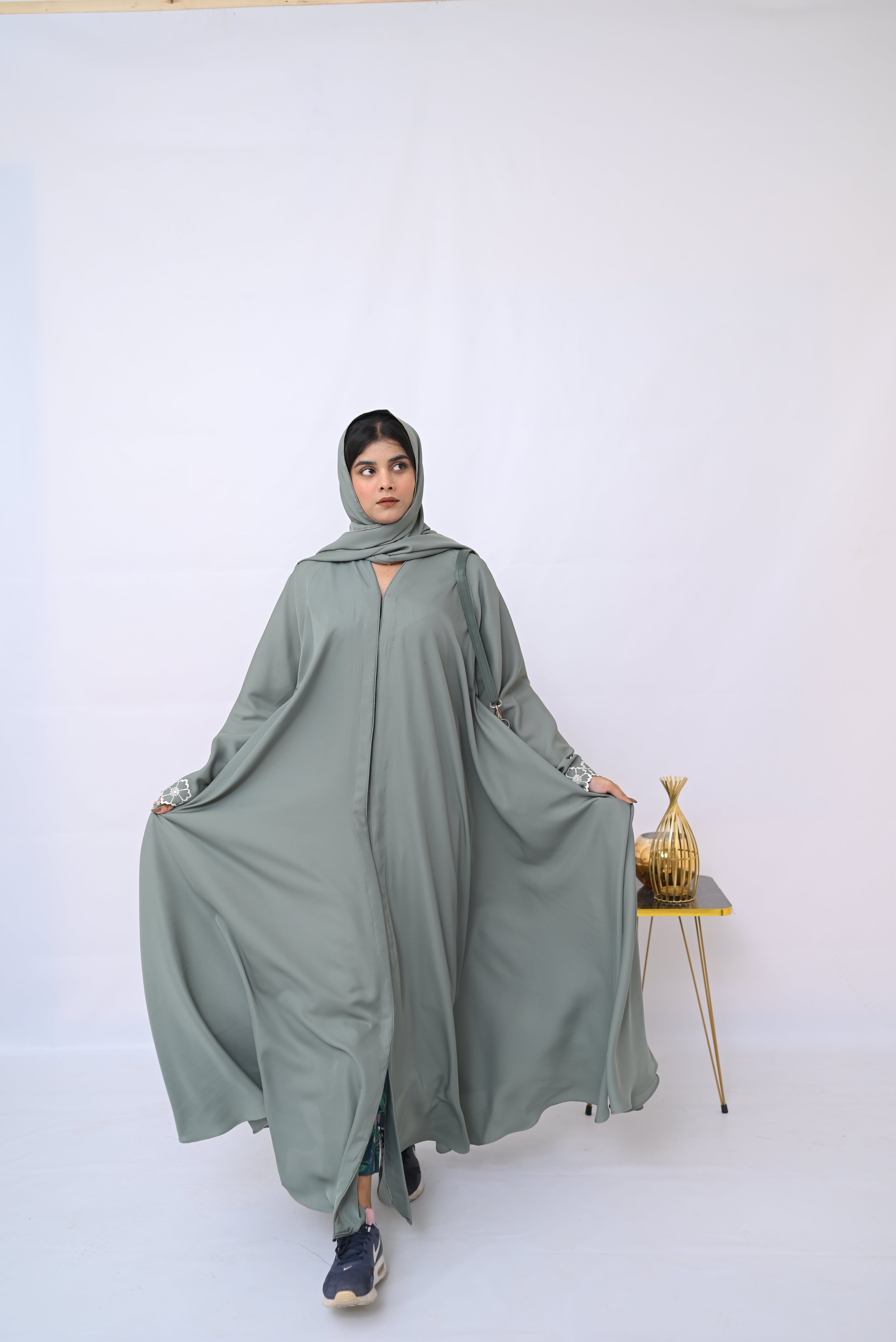 Dania's Floral Embroidered Abaya