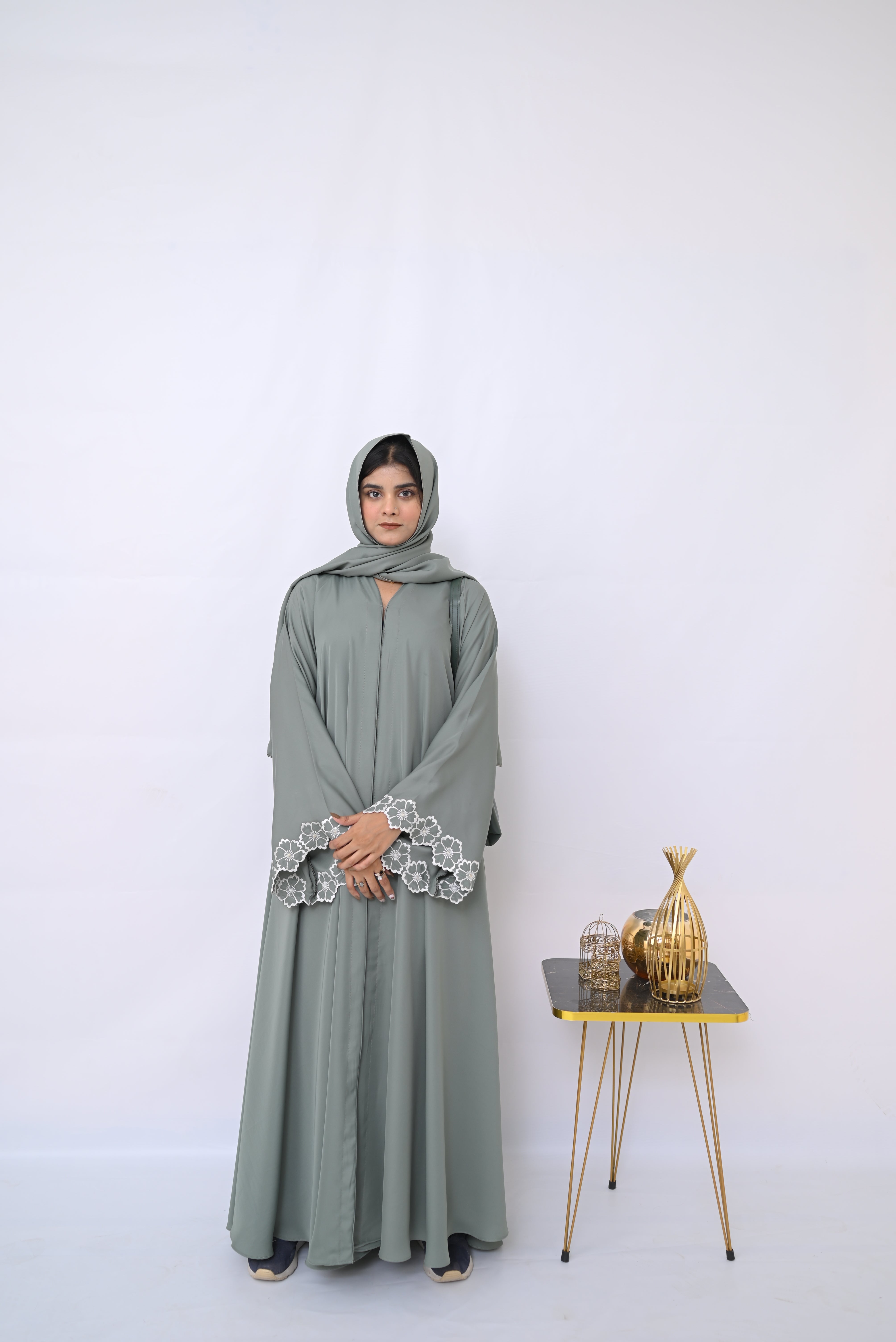 Dania's Floral Embroidered Abaya