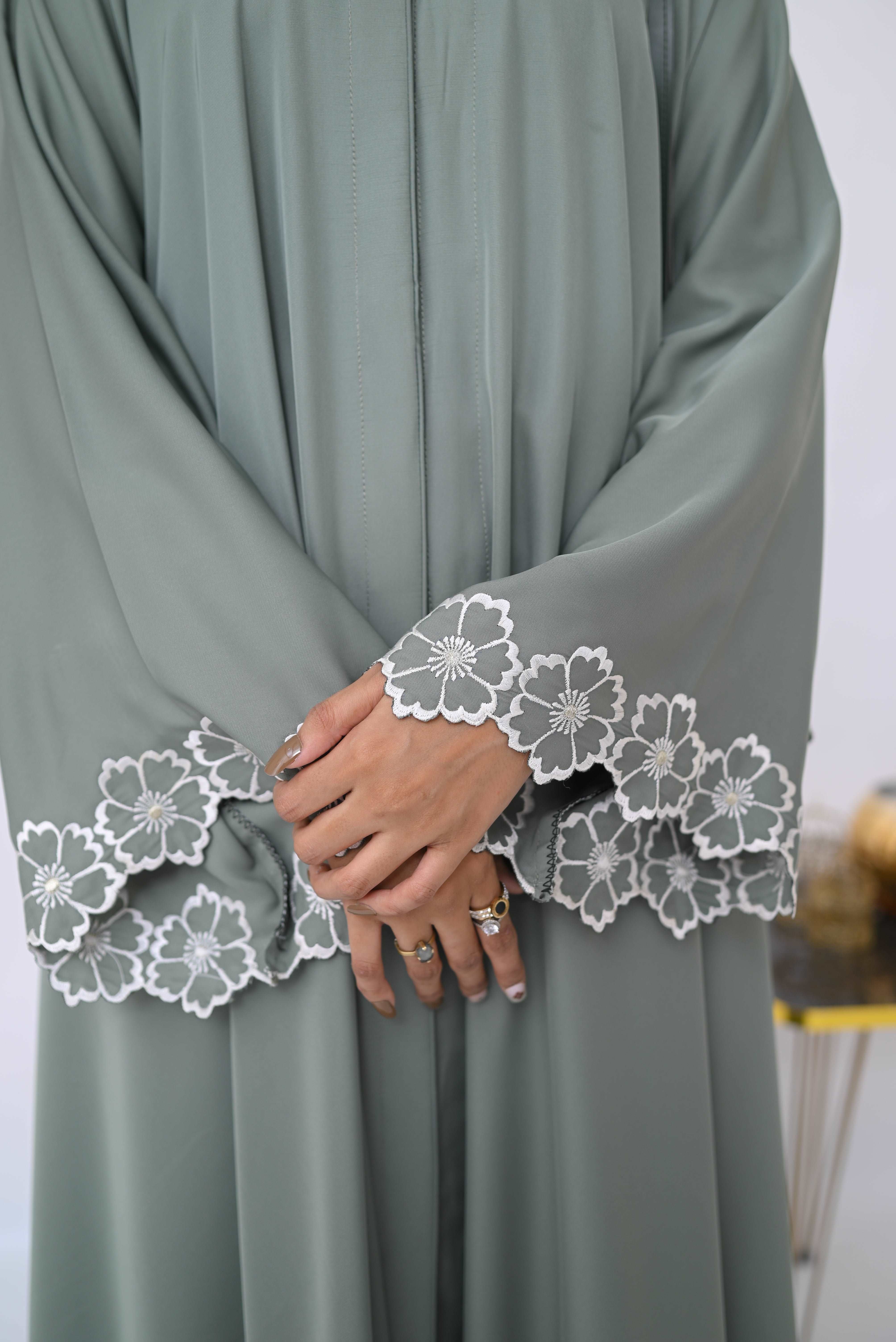 Dania's Floral Embroidered Abaya