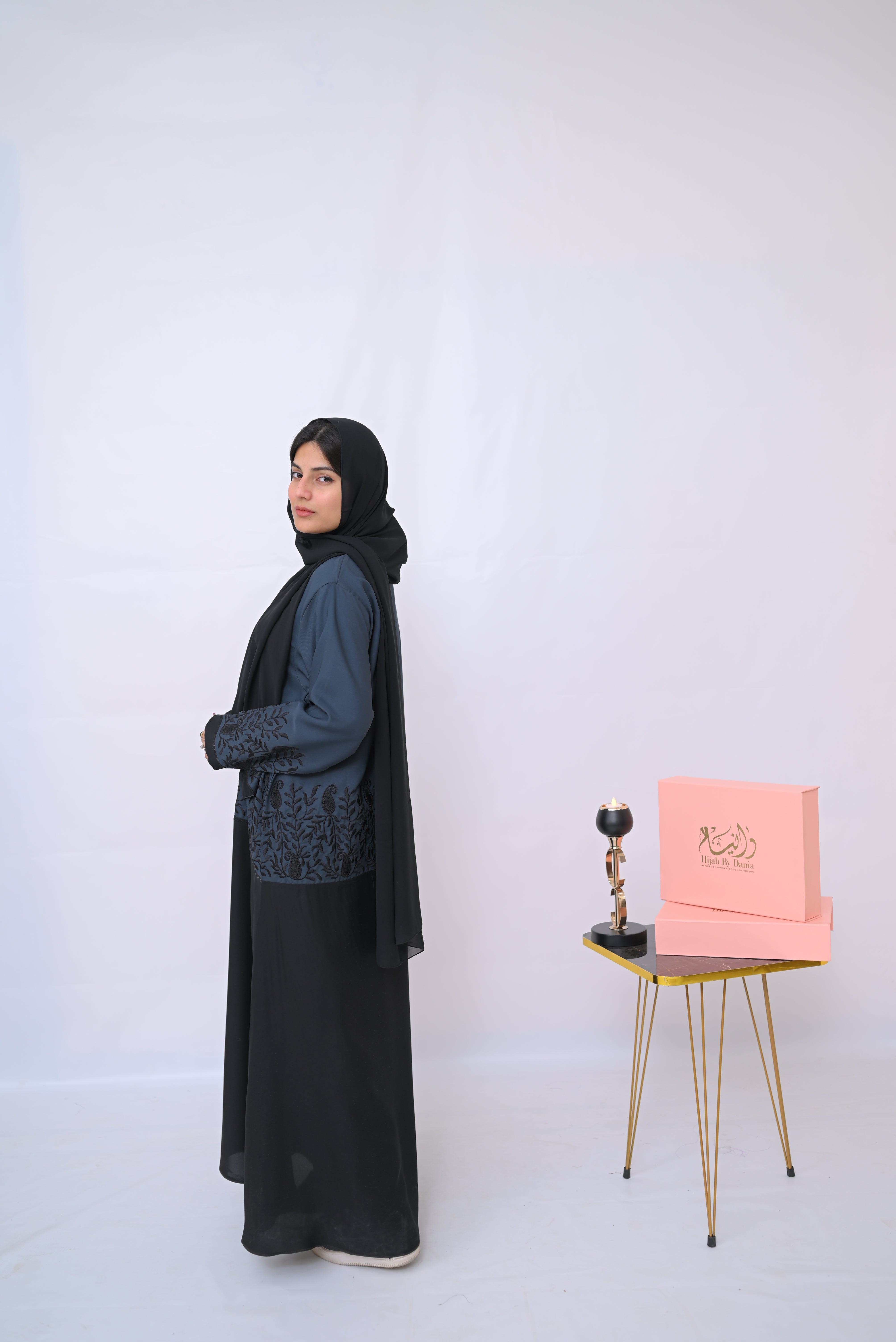 Dania's Embroidered Abaya