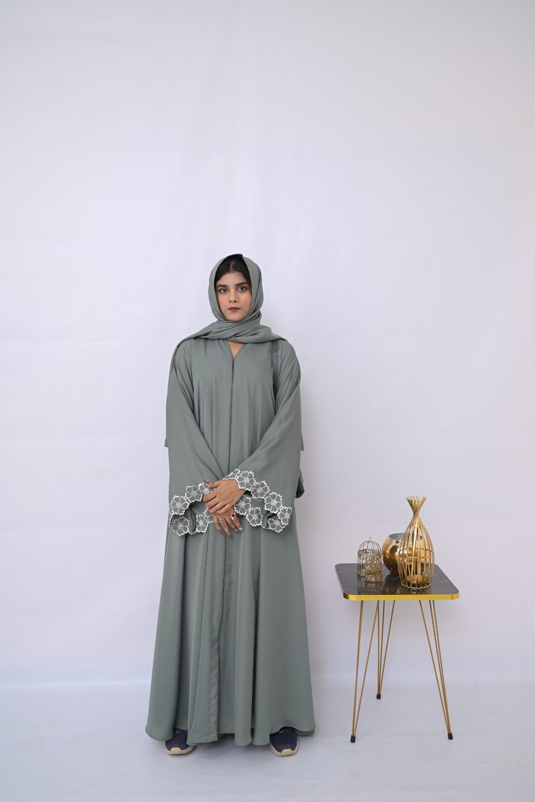 Dania's Floral Embroidered Abaya