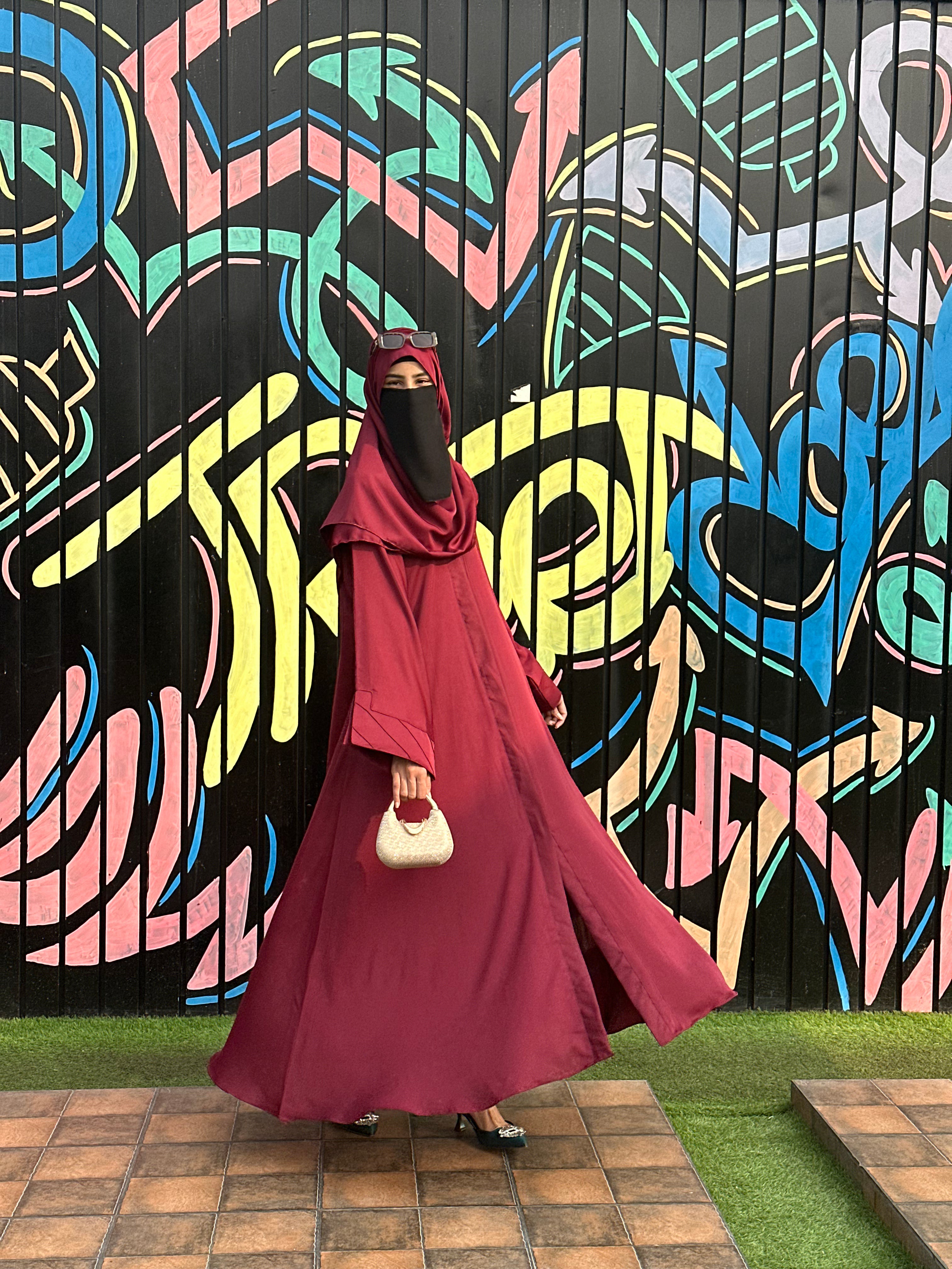 Dania's Decent Maroon Abaya