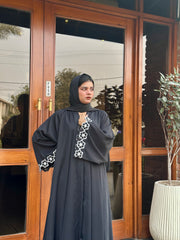 Dania's Floral Embroidered Abaya BLACK