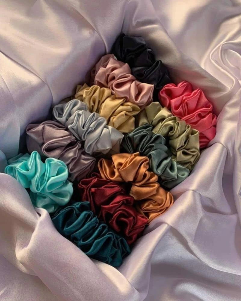 Silk Scrunchies (PACK OF 5 Multicolor)