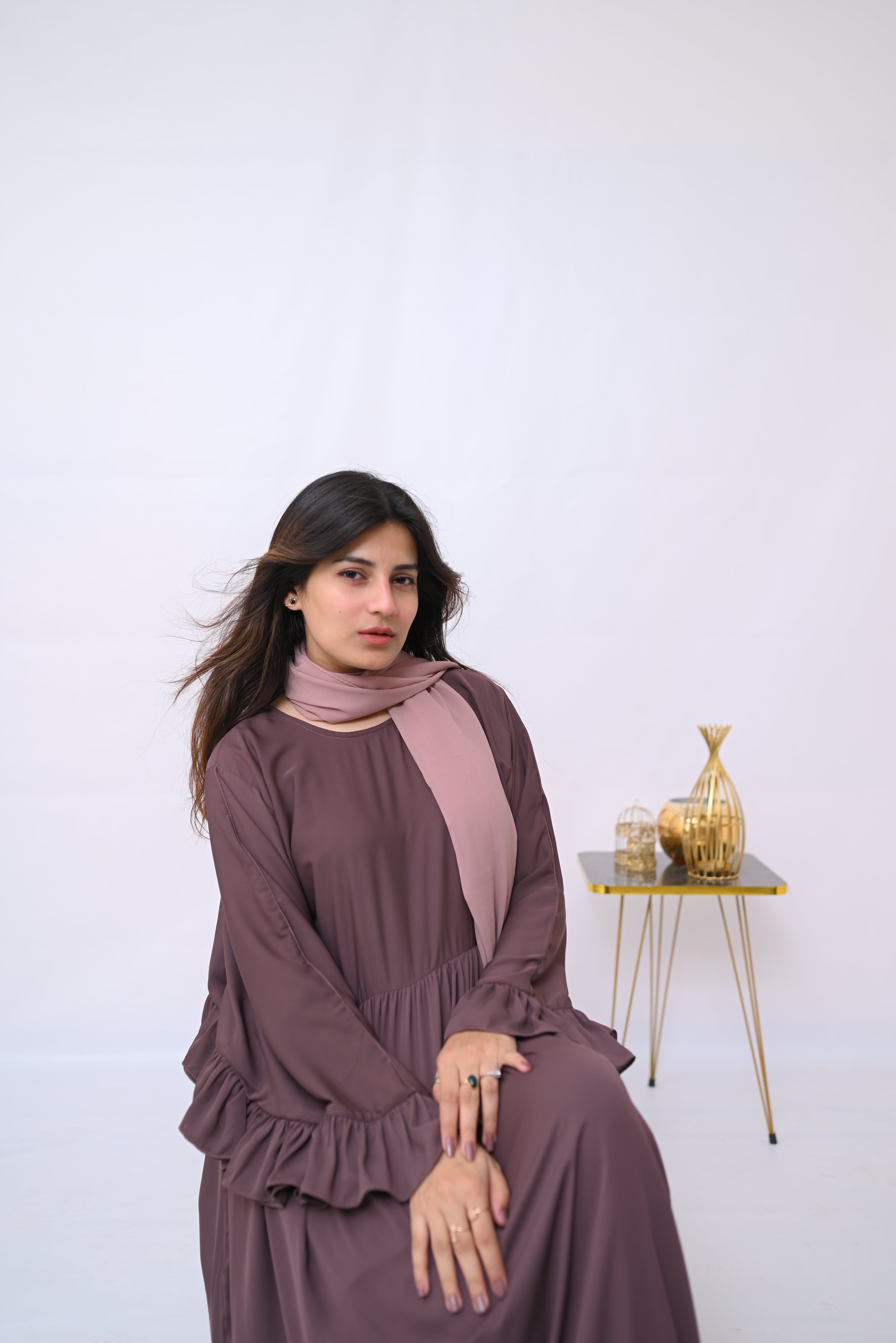 Dania's Chic Frill Abaya