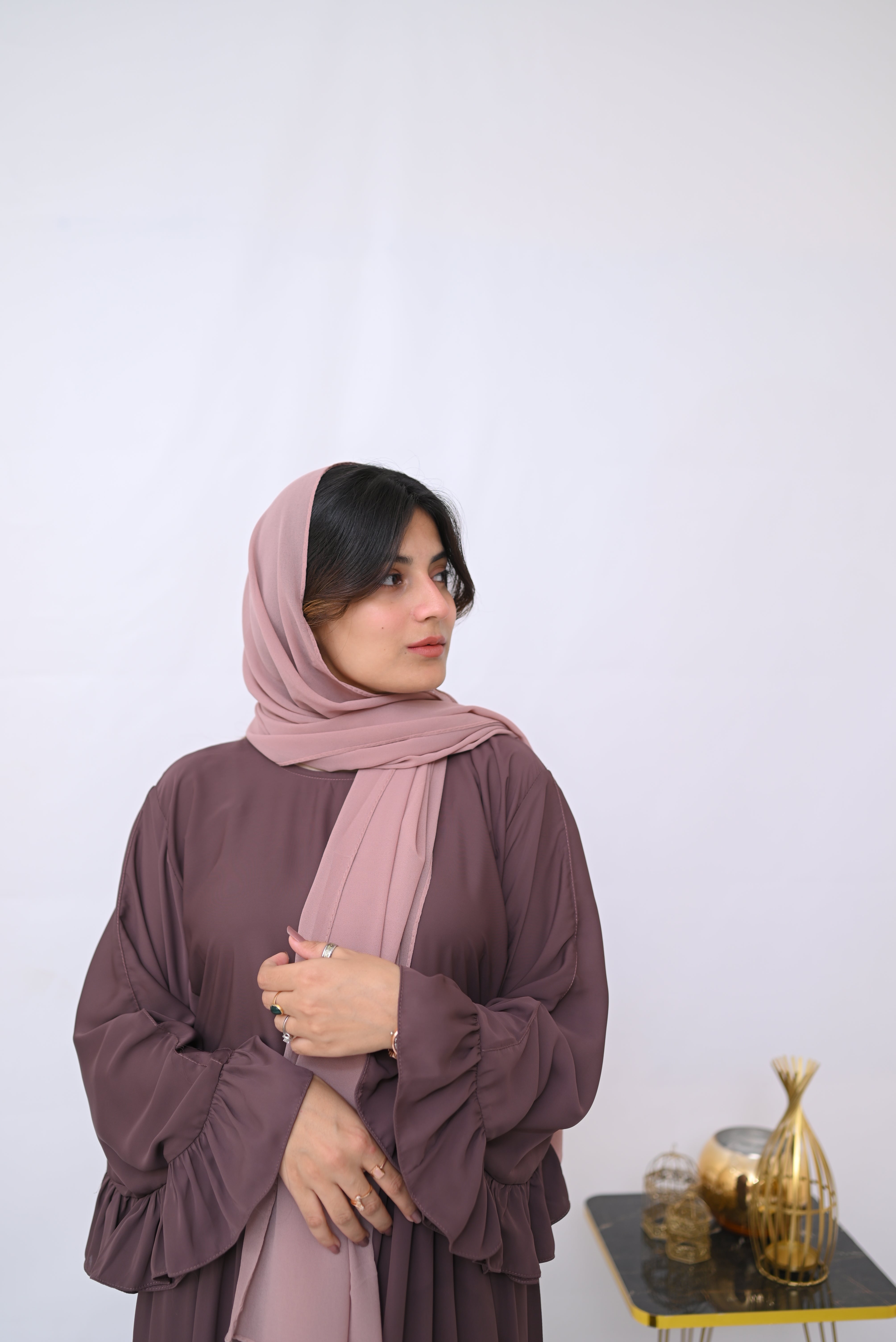 Dania's Chic Frill Abaya