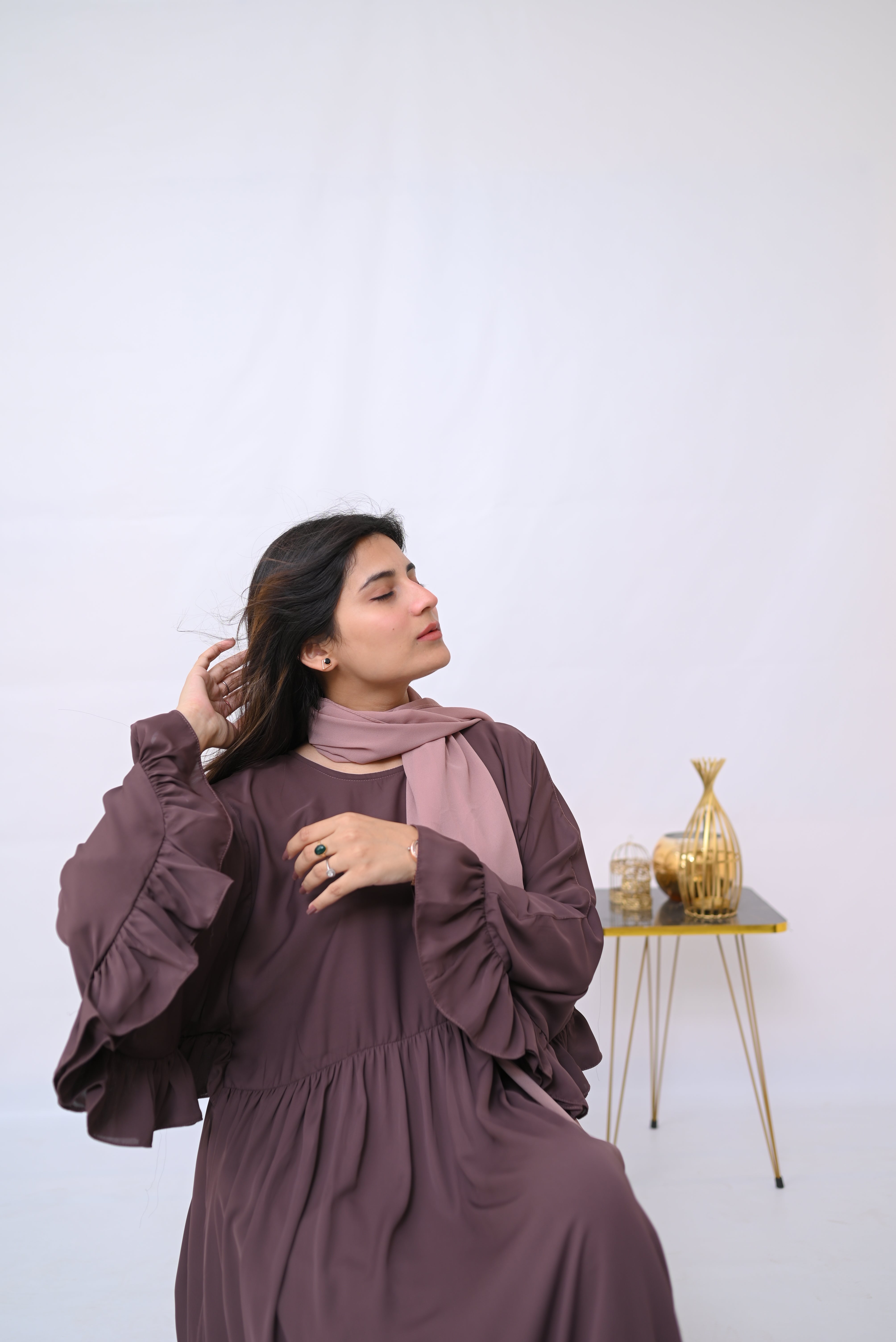 Dania's Chic Frill Abaya