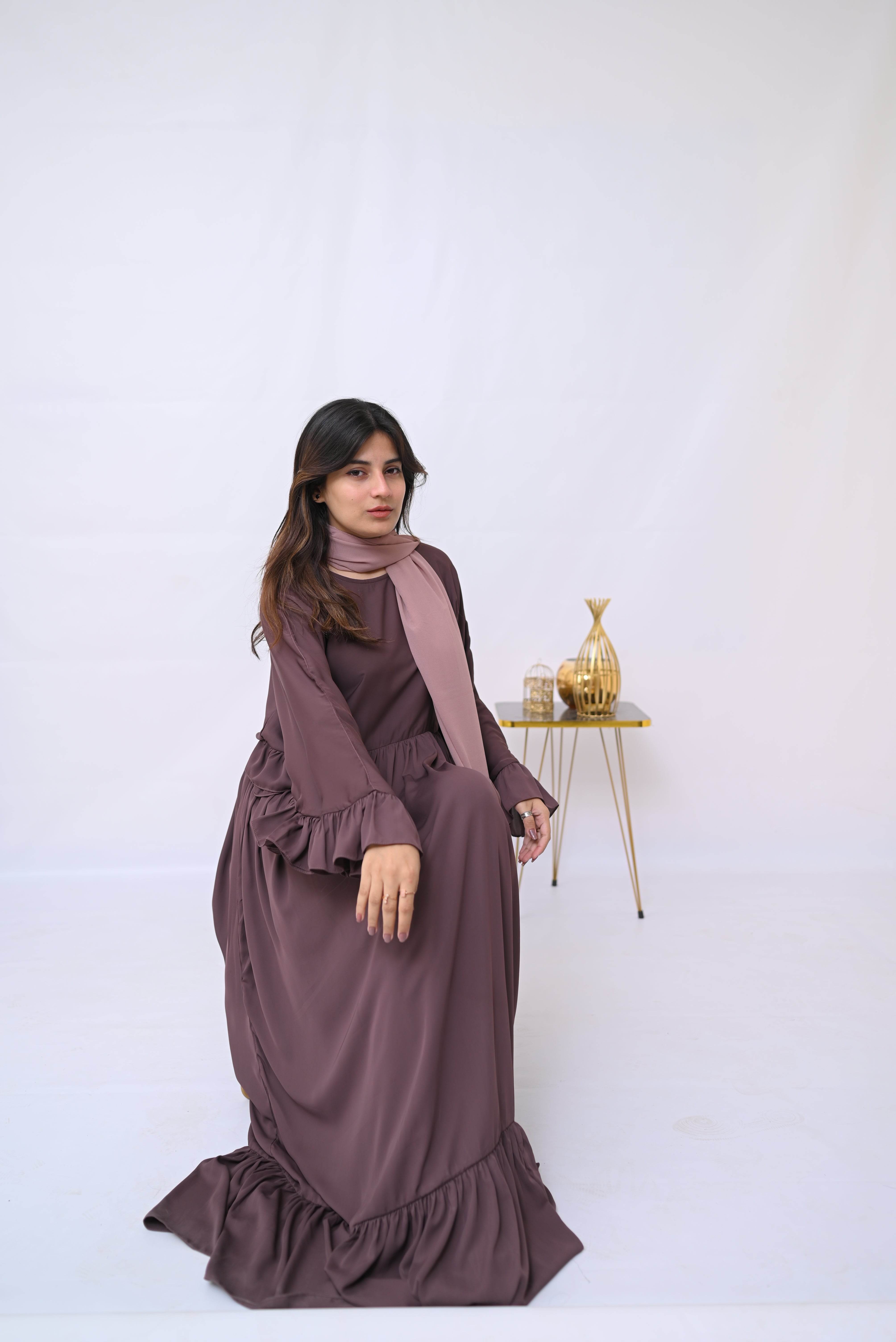 Dania's Chic Frill Abaya