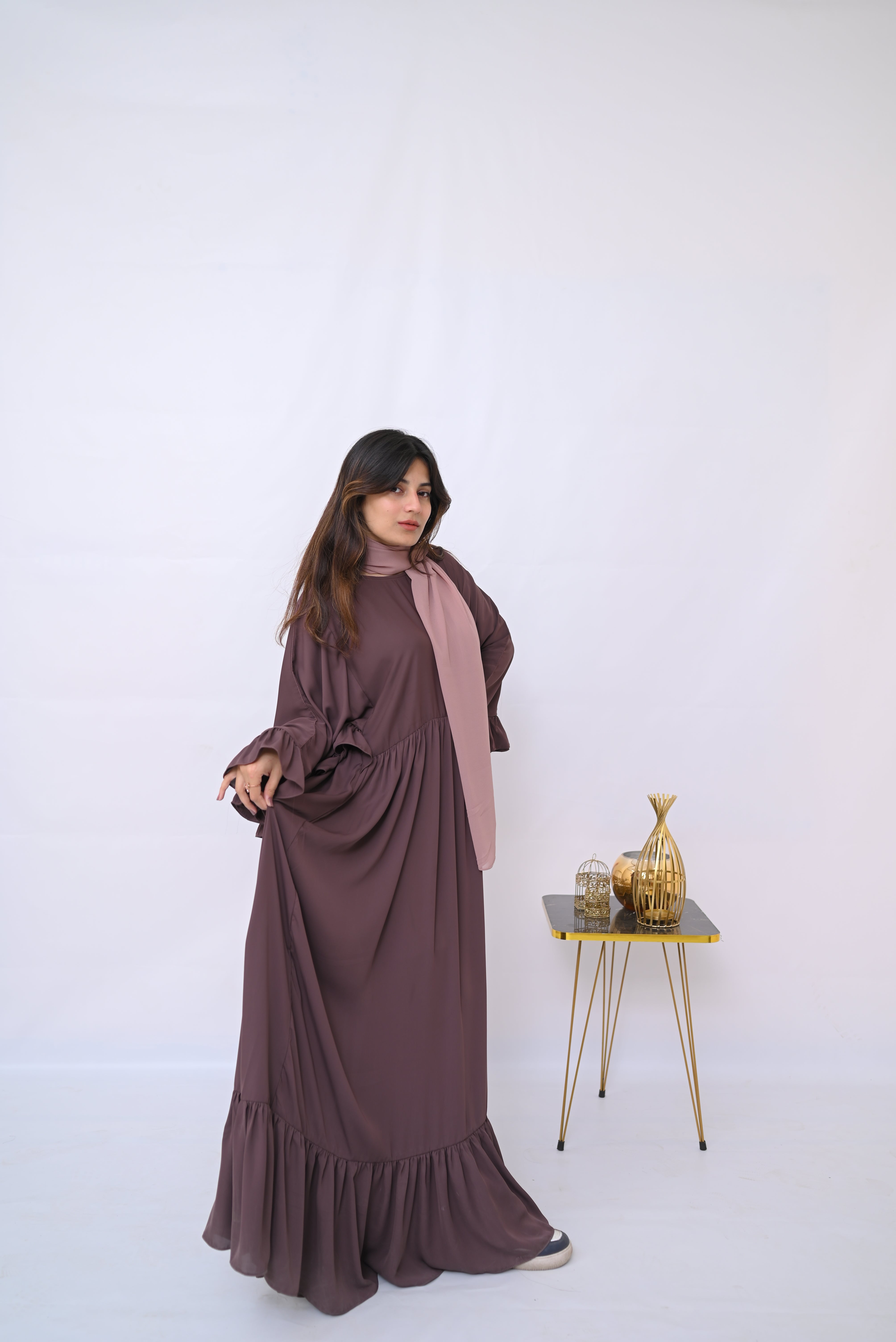 Dania's Chic Frill Abaya