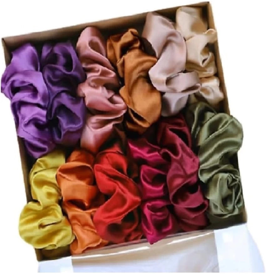 Silk Scrunchies (PACK OF 5 Multicolor)